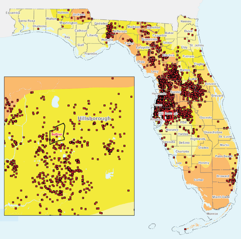 Hillsborough County Sinkhole Map