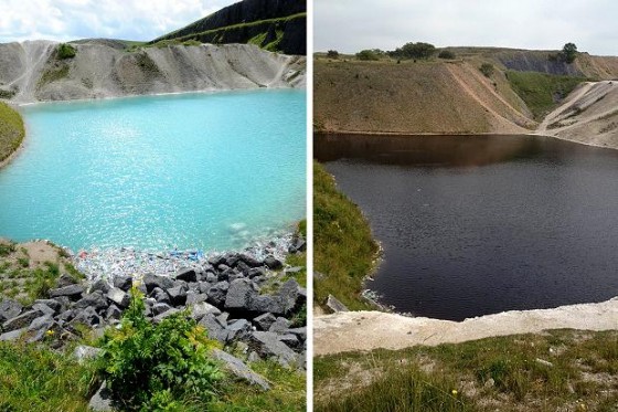 toxic lake blue lagoon risk management dye