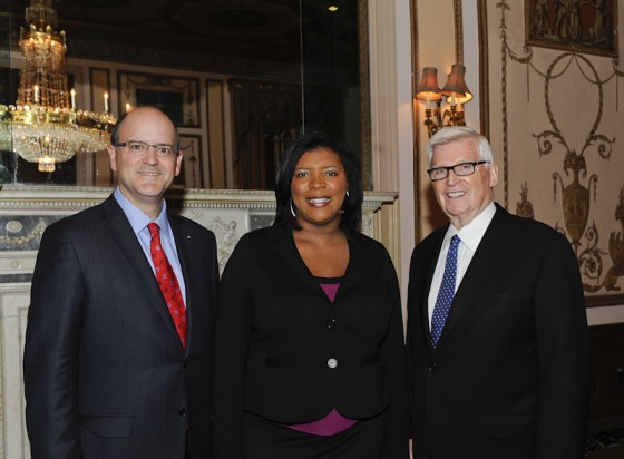 Spencer Gala Honorees Michael Kerner and Patrick Ryan with Spencer Scholar Lakenya Young